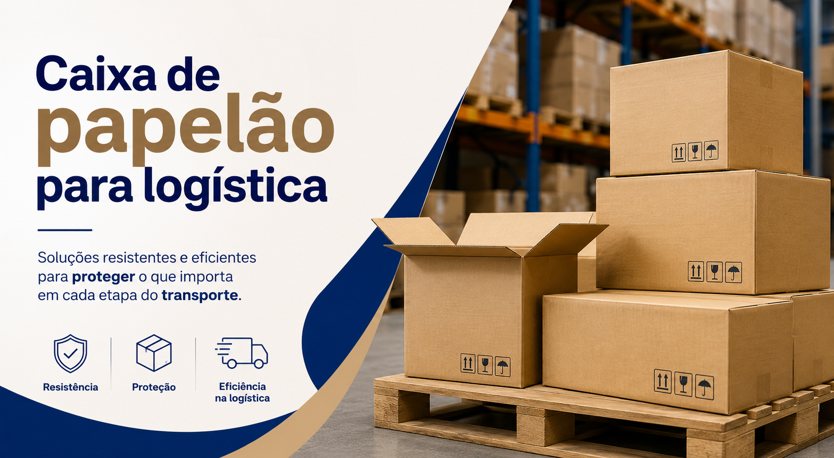 Caixa de papelão para logística